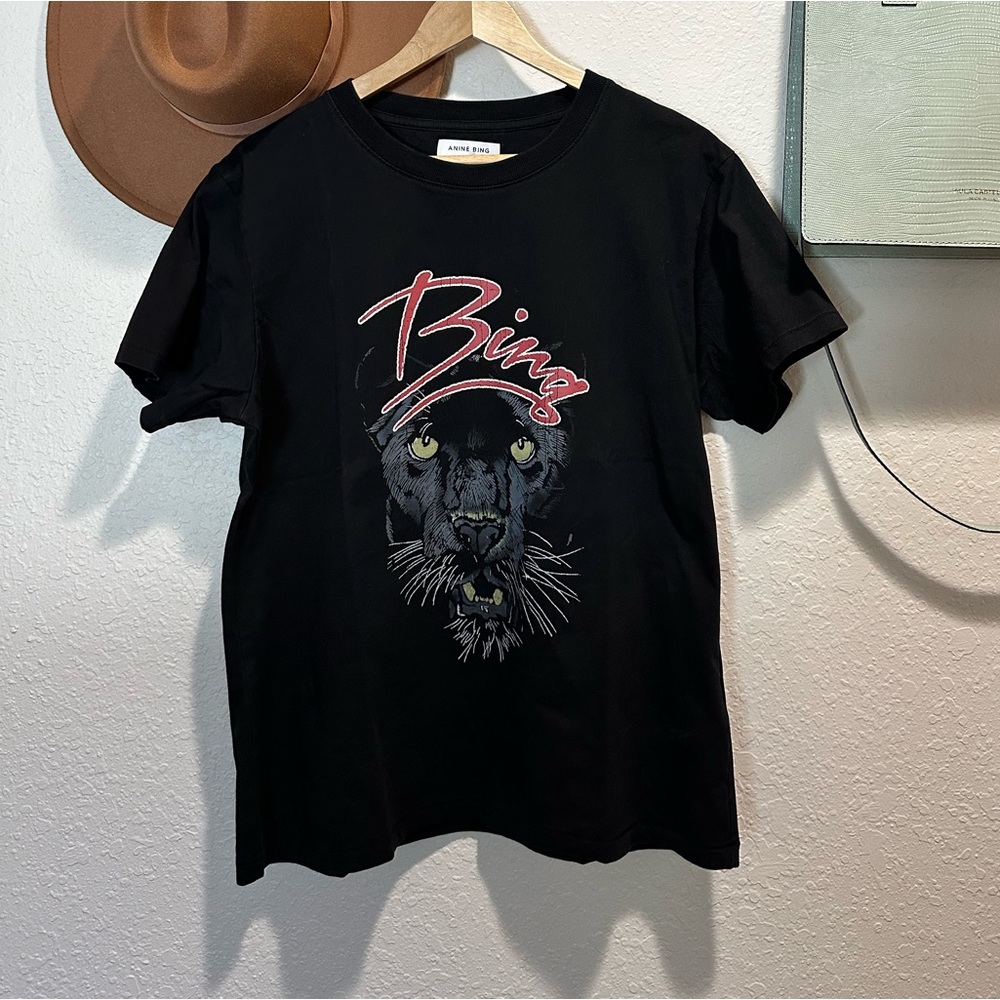 Anine Bing Walker Panther Tee Large Oversized NWOT
